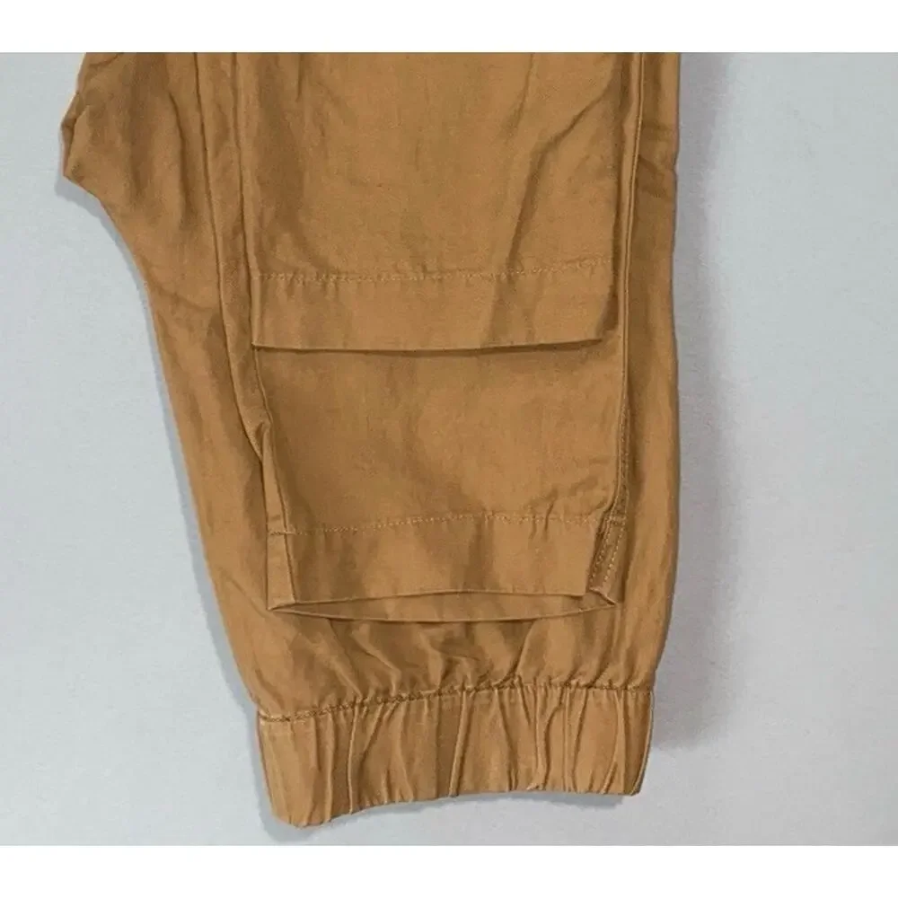 Banana Republic Linen Blend Pull On 'Tapered Crop Pant' in Black. Women's M, EUC
